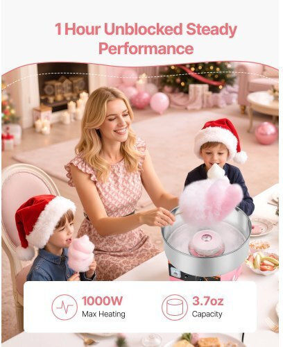 Vevor Commercial Cotton Candy Machine 1000W 38x3500cm