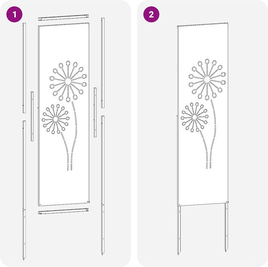 vidaXL Garden Decoration 32x1.7x140cm 876232