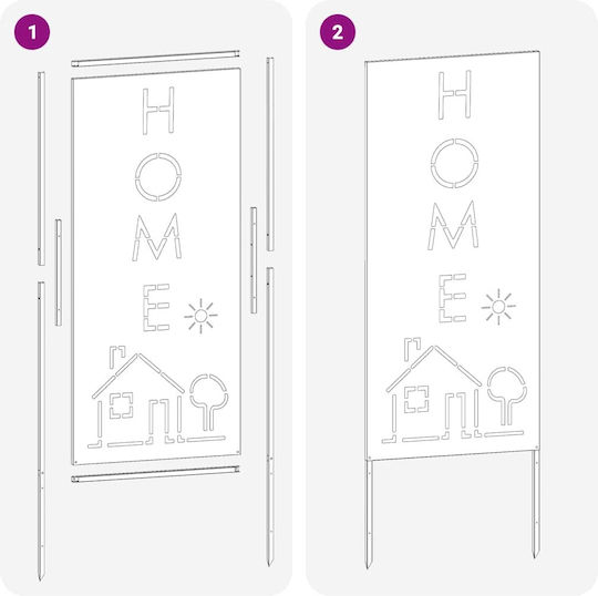 Vidaxl Decorative Garden Panel Silver 50 x 140 cm Stainless Steel