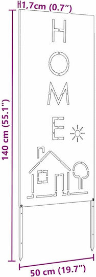 Vidaxl Decorative Garden Panel Silver 50 x 140 cm Stainless Steel