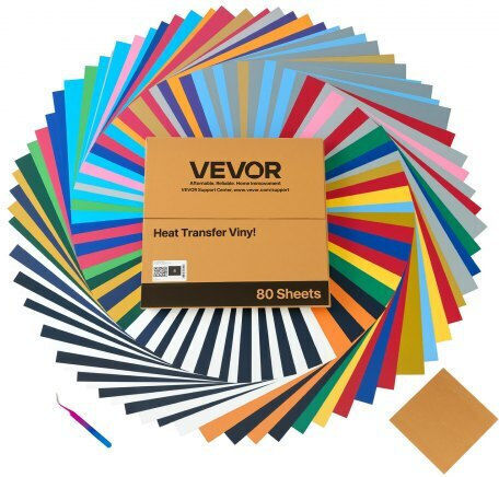 Vevor Vevor Heat Transfer Vinyl 80 Sheets