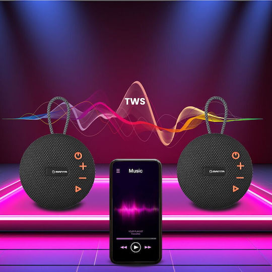 Manta SPK02GO Ηχείο Bluetooth 15W Μαύρο