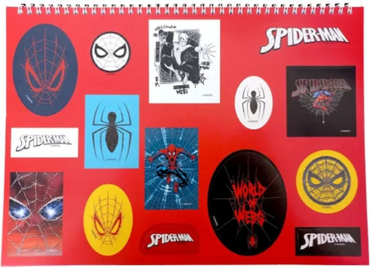 Drawing Pad 40 Sheets Stickers Spiderman Amazing 2 337-08416 Gim
