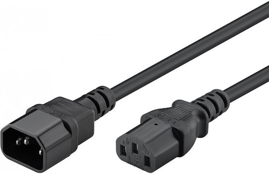 Powertech IEC C13 - IEC C14 Cable 1.5m Μαύρο CAB-P004