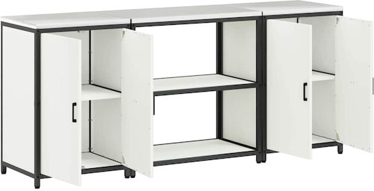 vidaXL Boden-Küchenschrank Weiß 210x50x92cm