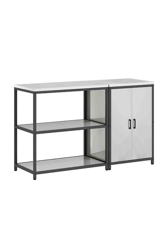 vidaXL Rack de bucătărie Argintie 150x50x92cm