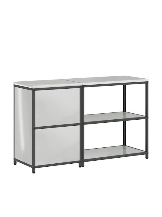 vidaXL Rack de bucătărie Argintie 150x50x92cm