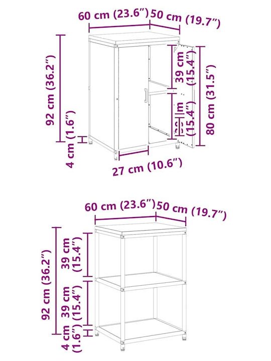 vidaXL Boden-Küchenschrank Weiß 180x50x92cm