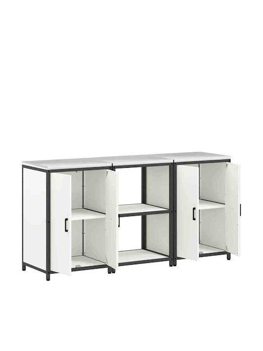 vidaXL Boden-Küchenschrank Weiß 180x50x92cm