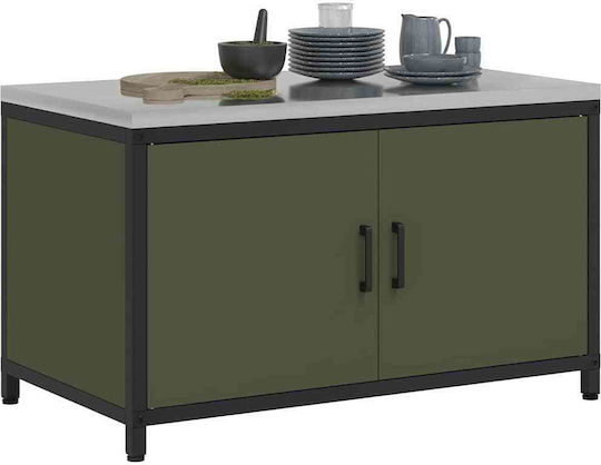 Vidaxl Küchenregal Mit Rädern Olivefarben 60 X 50 X 92 cm