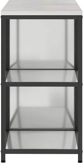Vidaxl Set Depozitare Bucătărie Raft 2 Buc Argintiu 120 X 50 X 92 Cm