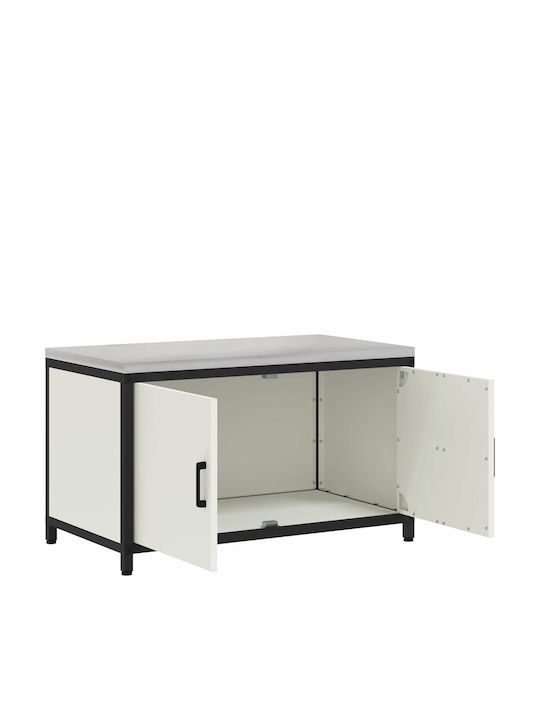 Vidaxl Kitchen Storage Cabinet White 60 X 50 X 92 Cm Steel