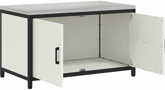 Vidaxl Kitchen Storage Cabinet White 60 X 50 X 92 Cm Steel