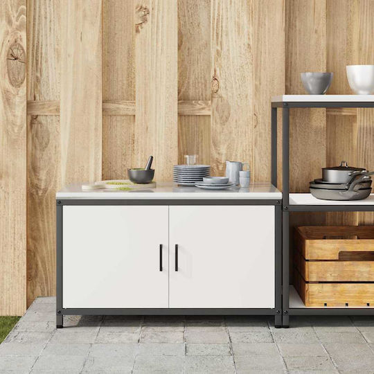Vidaxl Kitchen Storage Cabinet White 60 X 50 X 92 Cm Steel