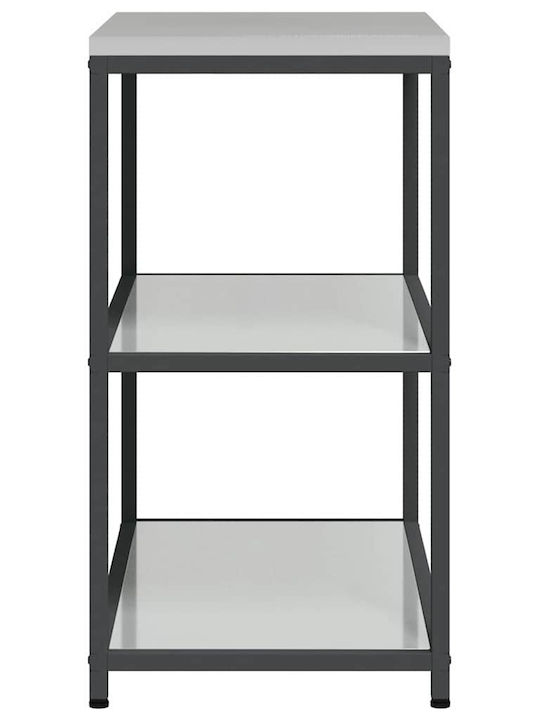 Vidaxl Raft Depozitare Bucătărie Raft Depozitare Argintiu 60 X 50 X 92 Cm