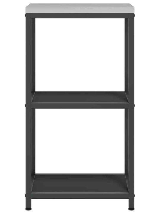 Vidaxl Raft De Depozitare Bucătărie Raft Negru 60 X 50 X 92 Cm Oțel