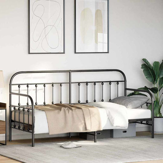 Kinderbett - Sofa Einzeln Ατσάλι für Matratze 75x190cm