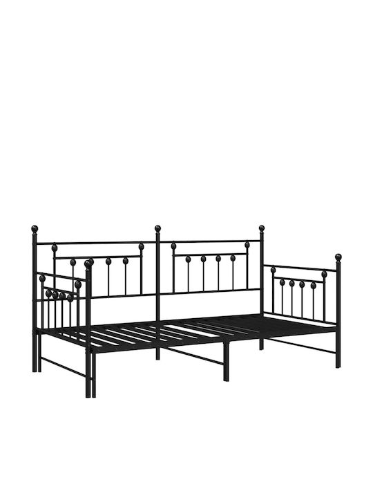 Pat pentru Copii - Canapea Single Ατσάλι pentru Saltea 90x190cm