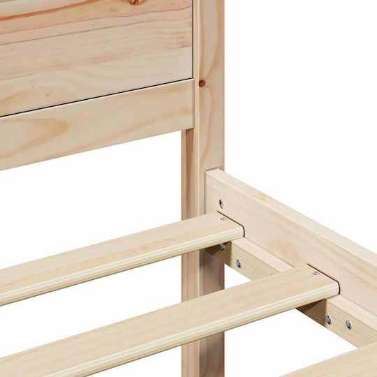 Kids Bed Classic Semi Double Solid pine wood for Mattress 120x200cm