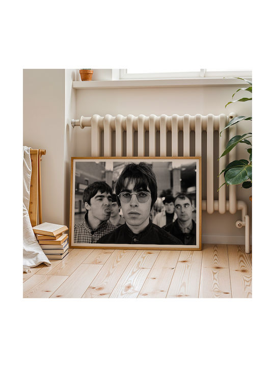 Music Poster Oasis Ms150 21cm X 30cm Black Wooden Frame