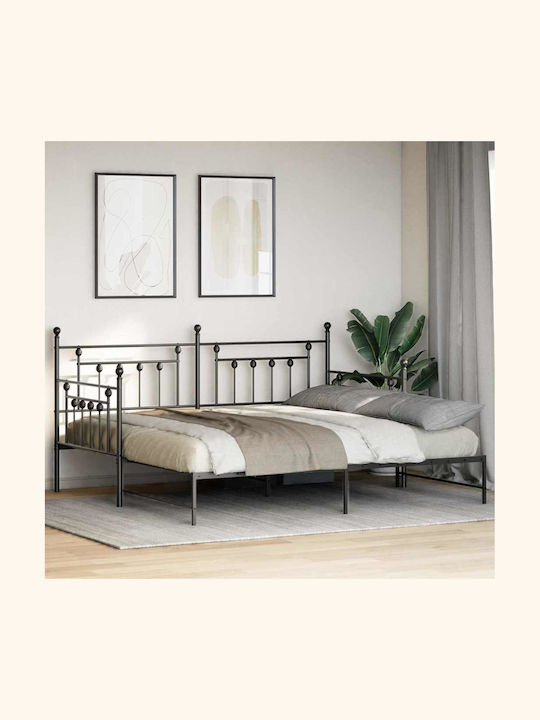 Pat pentru Copii - Canapea Single Ατσάλι pentru Saltea 90x190cm