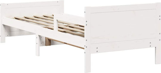 Vidaxl Extendable Kids Bed White 80 x 130 165 200 cm