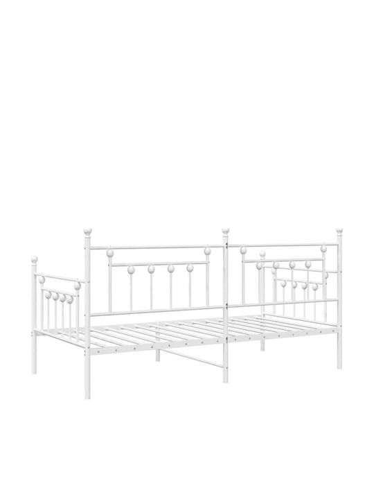 Pat pentru Copii - Canapea Single Ατσάλι pentru Saltea 100x190cm