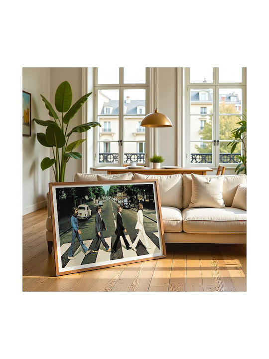 Music Poster Beatles Ms153 21cm X 30cm White Frame Pvc
