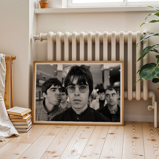 Music Poster Oasis Ms150 21cm X 30cm Frame Natural Wood Beige