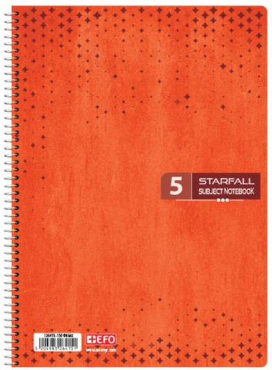 +Efo Spiral Notebook Ruled A4 150 Sheets 5 Subjects 1pcs (Μiscellaneous Designs)