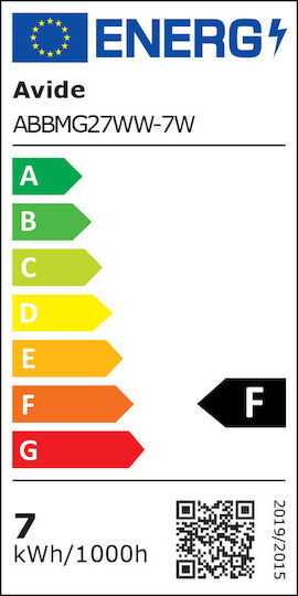 Avide ABBMG27WW-7W Λάμπα LED 7W για Ντουί E27 και Σχήμα G45 Θερμό Λευκό 630lm