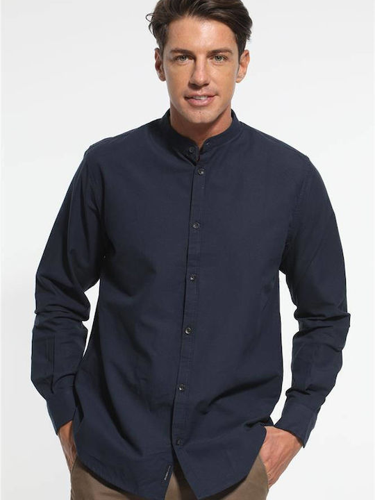 Long-sleeved Cotton Shirt Indigo