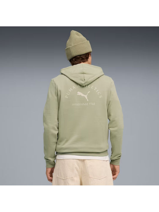 PUMA Graphic Green Sweatshirt With Hood