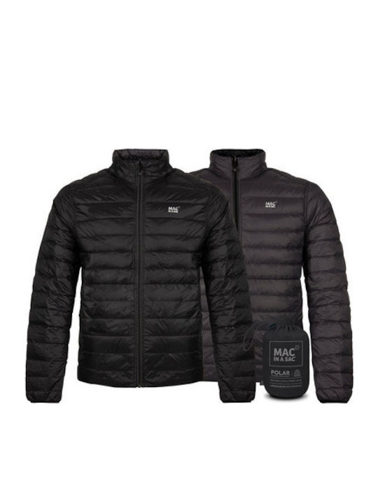 Μπουφάν Puffer Αδιάβροχο Διπλής Όψης Black Charcoal