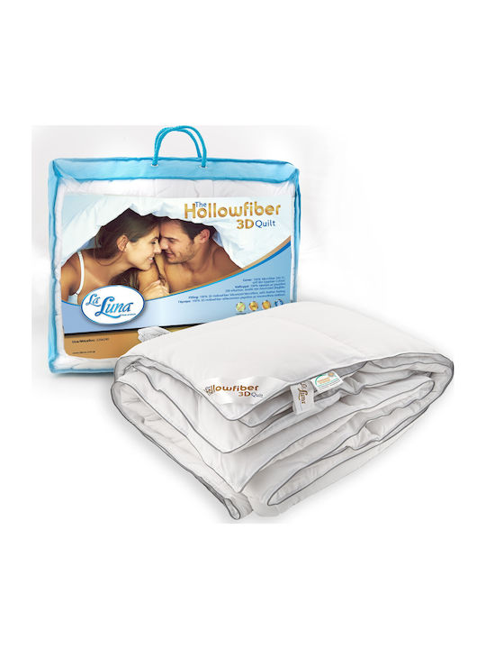 La Luna Duvet Queen with Hollowfiber Filling 220x240cm Hollowfiber 3D White 300 GSMGsm 9 togs Togs
