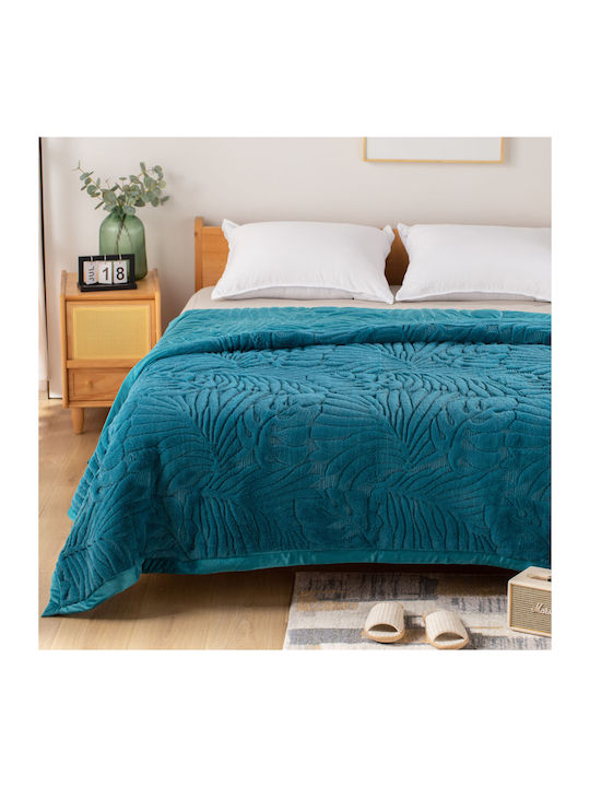 Anna Riska Duvet Cover Queen 220x240cm Lucia 3 Lake Blue 220 GSMGsm
