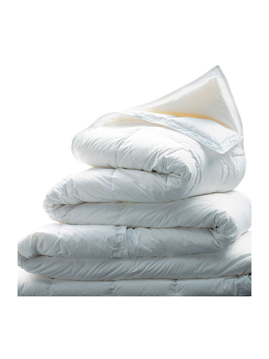 Anna Riska Bettdecke Großes Doppelbett Daunen 220x240cm 4 Seasons Down Quilt Weiß 13.5 togs Togs