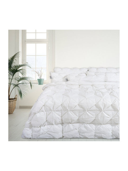 Das Home Duvet Queen with Microfiber Filling 220x240cm Trendy 3D Top Side 1035 White 800 GSMGsm 11.5 togs Togs