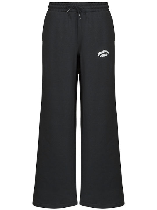 Παντελόνι Φόρμας Καμπάνα Fleece Μαύρο
