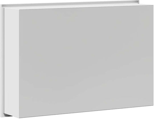 vidaXL Επιτοίχια Ραφιέρα Μπάνιου Μεταλλική 45x9.5x30cm Λευκή