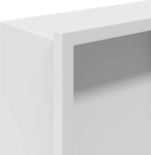 vidaXL Επιτοίχια Ραφιέρα Μπάνιου Μεταλλική 90x9.5x20cm Λευκή