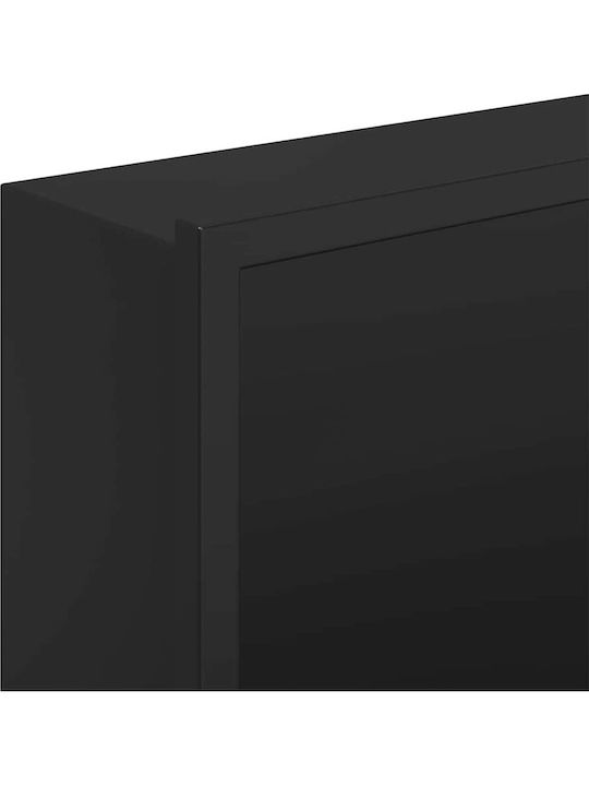 vidaXL Επιτοίχια Ραφιέρα Μπάνιου Μεταλλική 75x9.5x30cm Μαύρη