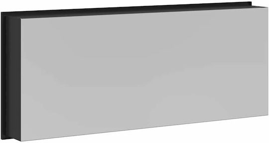 vidaXL Wall Mounted Bathroom Shelf Metallic 75x9.5x30cm Black