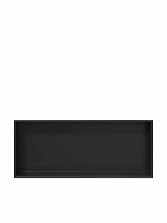 vidaXL Επιτοίχια Ραφιέρα Μπάνιου Μεταλλική 75x9.5x30cm Μαύρη