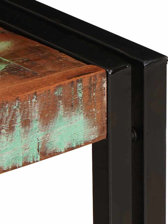 vidaXL Floor Bathroom Shelf Wooden 80x50x23cm Brown