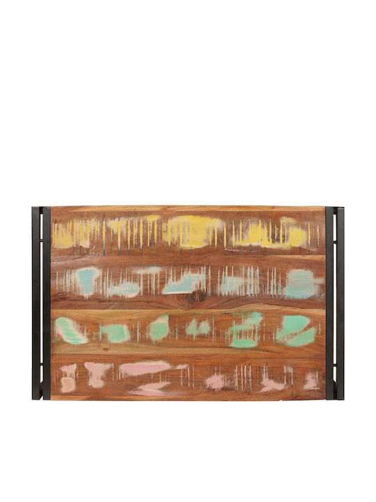 vidaXL Floor Bathroom Shelf Wooden 80x50x23cm Brown