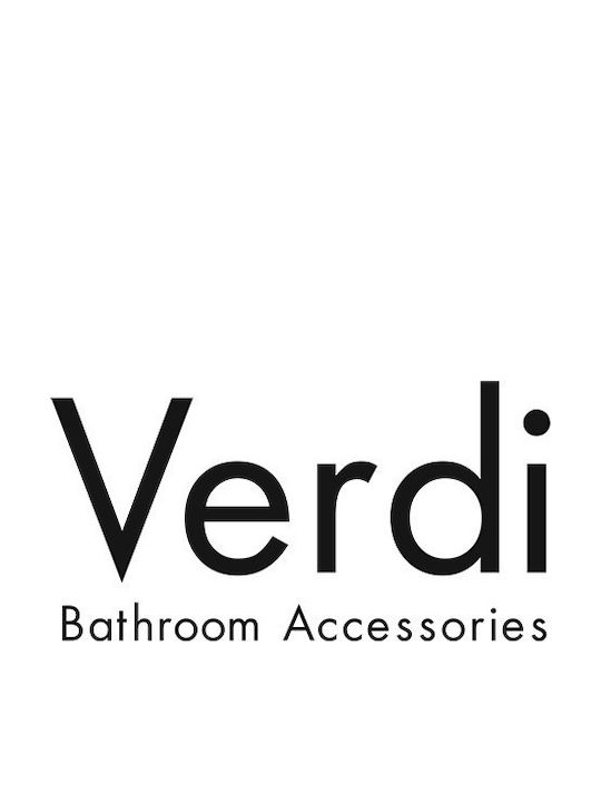 Verdi Omicron Wall Mounted Bathroom Shelf Glass 50x12.5x4.4cm Nickel Matt Transparent