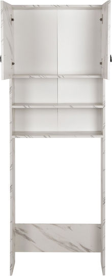 HomeMarkt Terry Επιδαπέδια Ραφιέρα Μπάνιου Ξύλινη 64x29x181cm Λευκή
