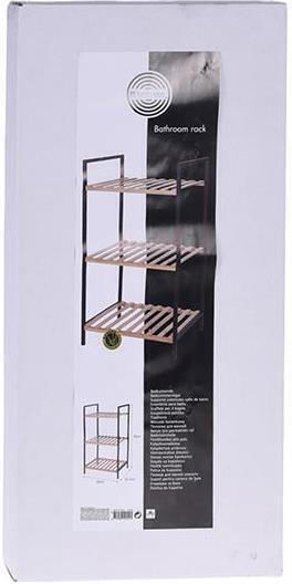Next Wall Mounted Bathroom Shelf Bamboo with 3 Shelves 38x32.5x70cm Blue
