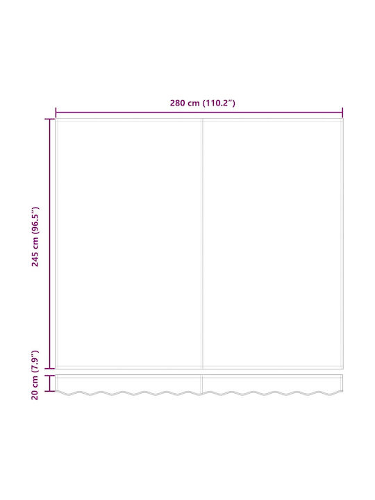vidaXL Cort Terasă Verde 3x2.5m